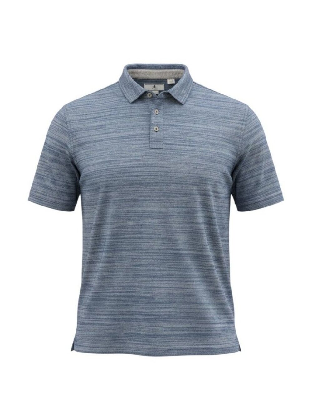 Southern Pines Blue Heather Mens Short Sleeve Polo Shirt Size L
